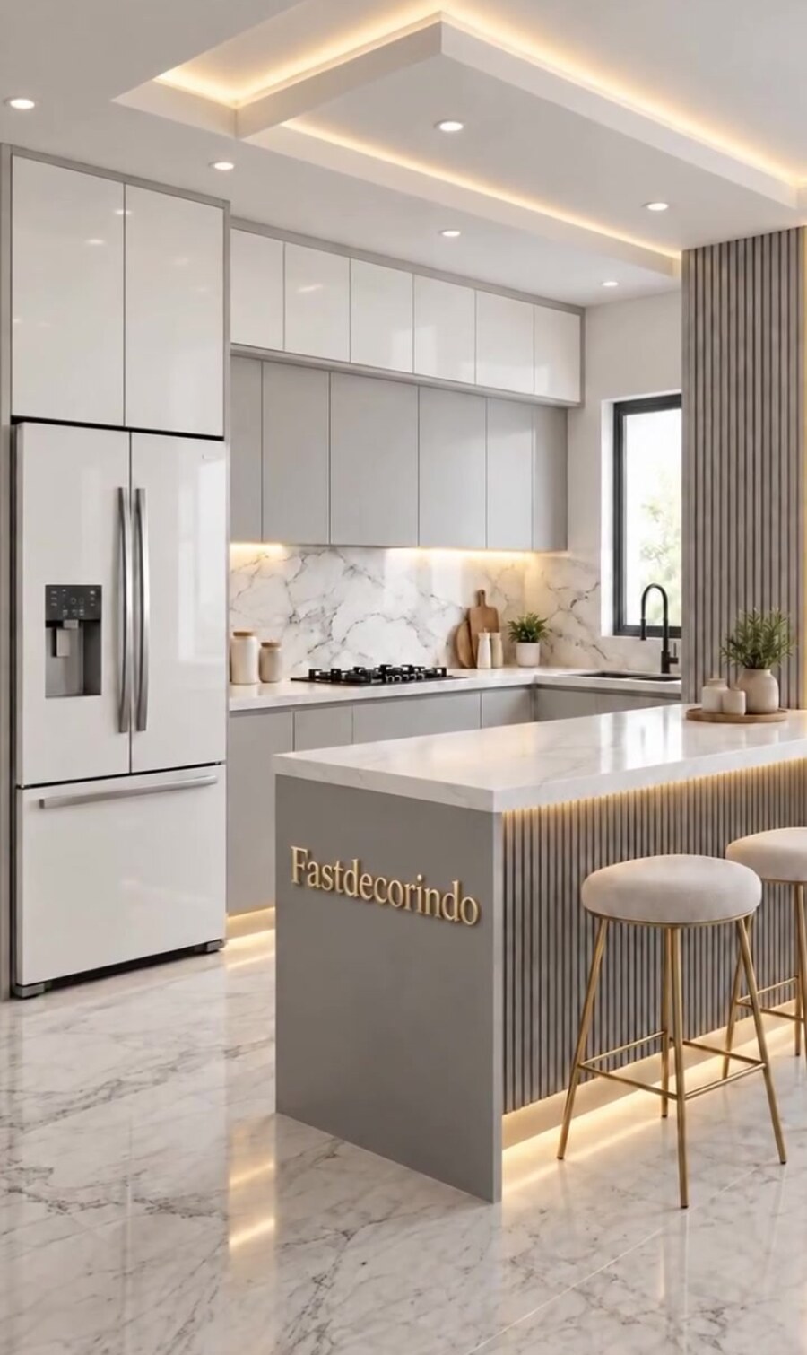 Kitchen set minimalis dengan island — Tangerang Selatan